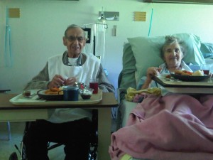 Mom and Dad in Lanigan Hospital
